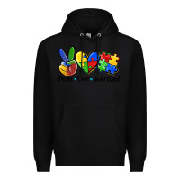 Black peace love  cure Premium Hoodie - AdoDesignShop
