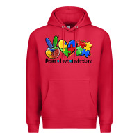 Cardinal peace love  cure Premium Hoodie - AdoDesignShop