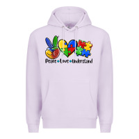 Lilac peace love  cure Premium Hoodie - AdoDesignShop