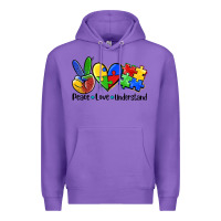 Purple peace love  cure Premium Hoodie - AdoDesignShop