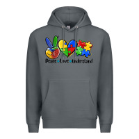 Rock peace love  cure Premium Hoodie - AdoDesignShop