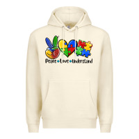 Sandshell peace love  cure Premium Hoodie - AdoDesignShop