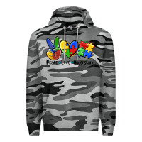Slate Camo peace love  cure Premium Hoodie - AdoDesignShop