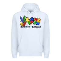 White peace love  cure Premium Hoodie - AdoDesignShop