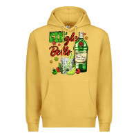 Antique Gold gin`gle bells with bottle and cocktail Premium Hoodie - AdoDesignShop