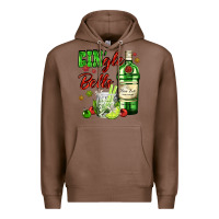 Chestnut gin`gle bells with bottle and cocktail Premium Hoodie - AdoDesignShop