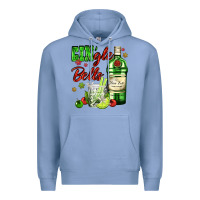 Colony Blue gin`gle bells with bottle and cocktail Premium Hoodie - AdoDesignShop