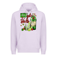 Lilac gin`gle bells with bottle and cocktail Premium Hoodie - AdoDesignShop
