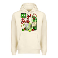 Sandshell gin`gle bells with bottle and cocktail Premium Hoodie - AdoDesignShop