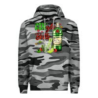 Slate Camo gin`gle bells with bottle and cocktail Premium Hoodie - AdoDesignShop