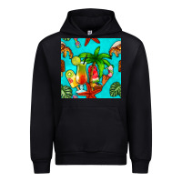 Black summer drinks and ice cream Urban Hoodie - BundleAndBundleShop