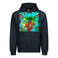 Navy summer drinks and ice cream Urban Hoodie - BundleAndBundleShop