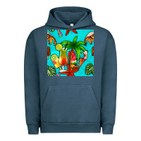 Pigment Midnight Navy summer drinks and ice cream Urban Hoodie - BundleAndBundleShop