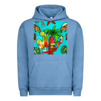 Pigment Pebble Blue summer drinks and ice cream Urban Hoodie - BundleAndBundleShop