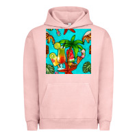 Pigment Salmon summer drinks and ice cream Urban Hoodie - BundleAndBundleShop