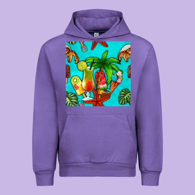 Summer Drinks And Ice Cream Urban Hoodie Designed By Bundleandbundleshop