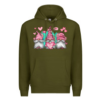 Army Green valentines day gnomes Premium Hoodie - Jasminsmagicworld