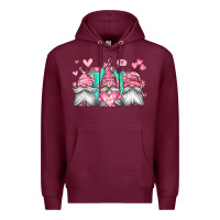 Burgundy valentines day gnomes Premium Hoodie - Jasminsmagicworld