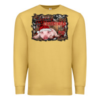 Antique Gold all i want for christmas is a pig baby Premium Sweatshirt - RanaPortraitStore