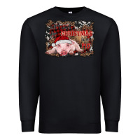 Black all i want for christmas is a pig baby Premium Sweatshirt - RanaPortraitStore