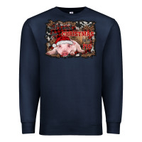 Navy all i want for christmas is a pig baby Premium Sweatshirt - RanaPortraitStore