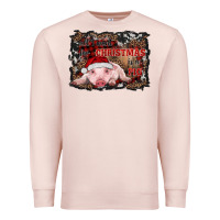 Pale Pink all i want for christmas is a pig baby Premium Sweatshirt - RanaPortraitStore