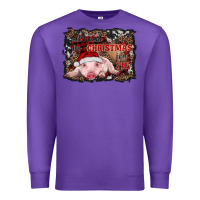 Purple all i want for christmas is a pig baby Premium Sweatshirt - RanaPortraitStore