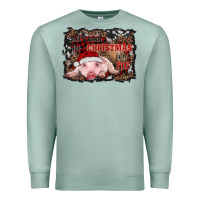 Seafoam all i want for christmas is a pig baby Premium Sweatshirt - RanaPortraitStore