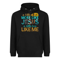 Black a little more like jesus a little less like me Heavyweight Hoodie - texasbilliewilder