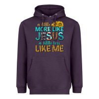 Plum a little more like jesus a little less like me Heavyweight Hoodie - texasbilliewilder