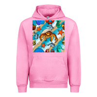 Fuchsia Pink sea animals Urban Hoodie - BundleAndBundleShop