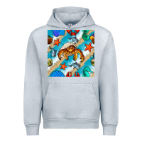 Heather Grey sea animals Urban Hoodie - BundleAndBundleShop
