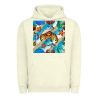 Pigment Pistachio sea animals Urban Hoodie - BundleAndBundleShop