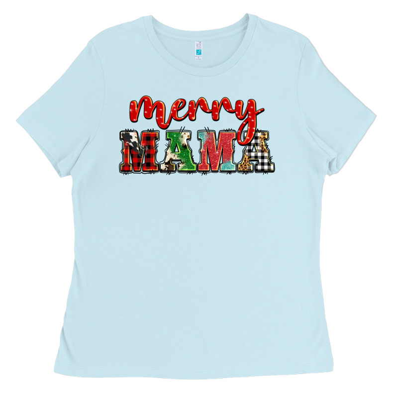 Christmas Merry Mama Ladies Tee by BarkalooDesign | Teevron