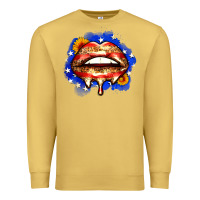 Antique Gold leopard american flag lips Premium Sweatshirt - Zillion Design Studio