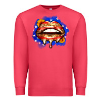 Cardinal leopard american flag lips Premium Sweatshirt - Zillion Design Studio
