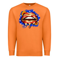 Carrot leopard american flag lips Premium Sweatshirt - Zillion Design Studio
