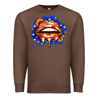 Chestnut leopard american flag lips Premium Sweatshirt - Zillion Design Studio
