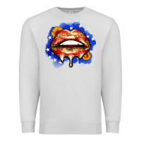 Dove Grey leopard american flag lips Premium Sweatshirt - Zillion Design Studio