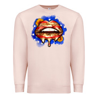 Pale Pink leopard american flag lips Premium Sweatshirt - Zillion Design Studio