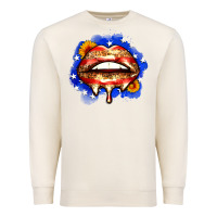 Sandshell leopard american flag lips Premium Sweatshirt - Zillion Design Studio