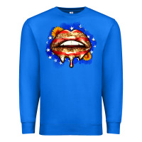 True Royal leopard american flag lips Premium Sweatshirt - Zillion Design Studio