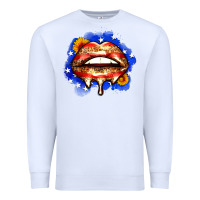 White leopard american flag lips Premium Sweatshirt - Zillion Design Studio