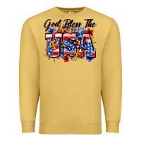 Antique Gold god bless the usa Premium Sweatshirt - Zillion Design Studio