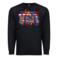 Black god bless the usa Premium Sweatshirt - Zillion Design Studio