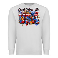 Dove Grey god bless the usa Premium Sweatshirt - Zillion Design Studio