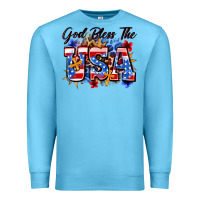Ocean Blue god bless the usa Premium Sweatshirt - Zillion Design Studio