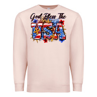 Pale Pink god bless the usa Premium Sweatshirt - Zillion Design Studio
