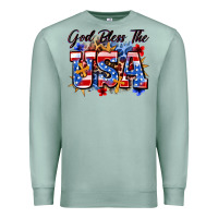 Seafoam god bless the usa Premium Sweatshirt - Zillion Design Studio