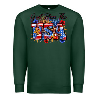 Sports Green god bless the usa Premium Sweatshirt - Zillion Design Studio